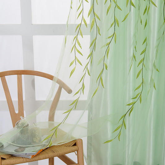 Exquisite Transparent Embroidered Curtains